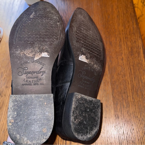 Superdry Black Leather Ankle Chelsea Boots Size 7 - Picture 12 of 12